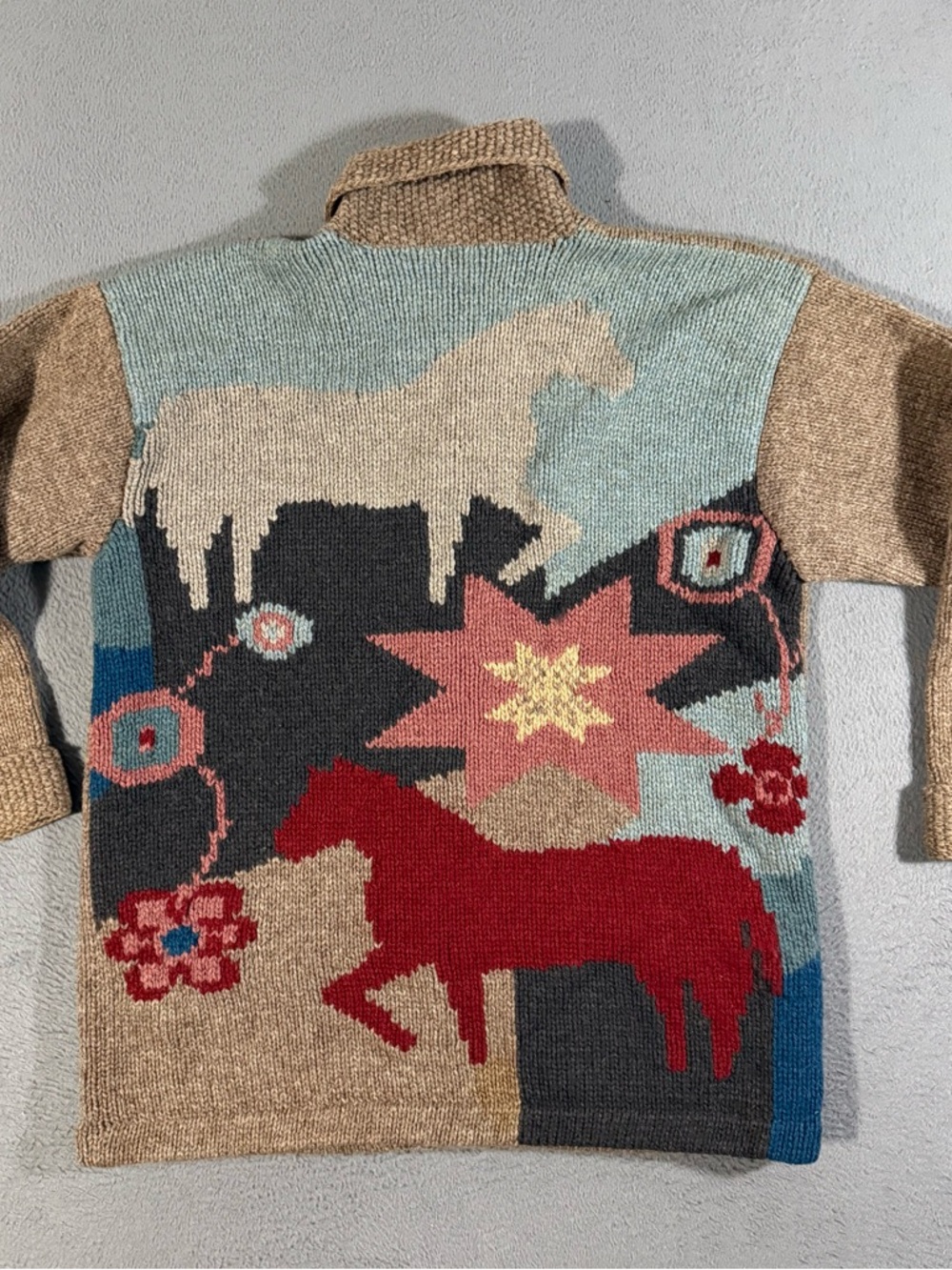 Vintage 1990 Ralph Lauren Polo Country Equestrian Wool Cardigan / Sweater Size S - Picture 4 of 8